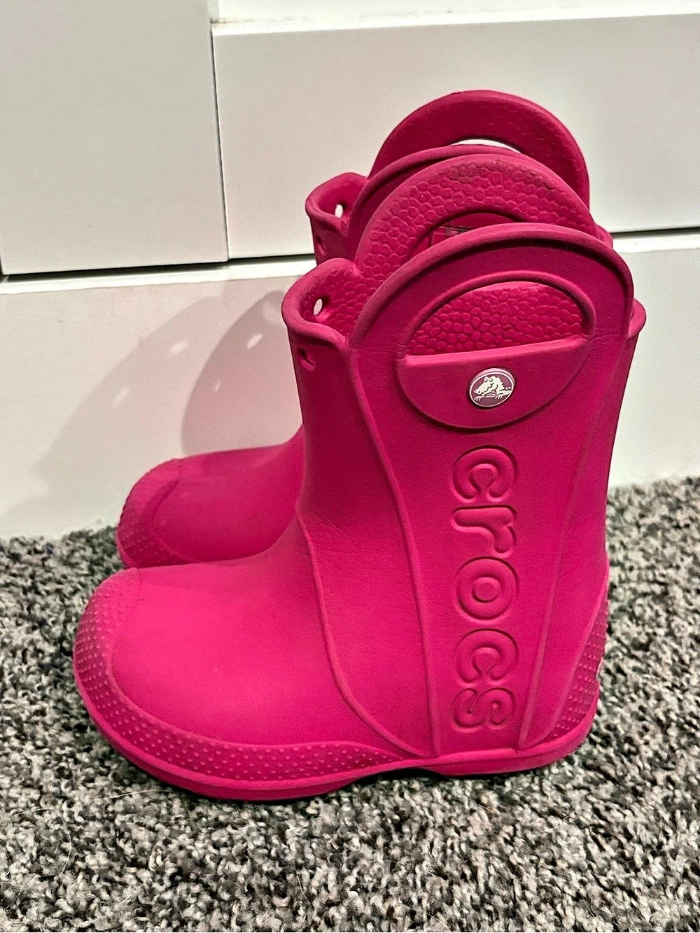 Crocs Handle It Rain Boot Pink Kids C8
